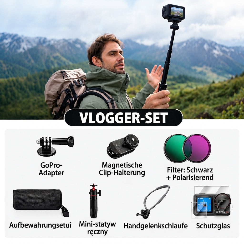 4K-Actionkamera mit 60 Bildern pro Sekunde